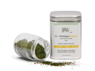 Dinkelgrassaft-Ingwer Granulat